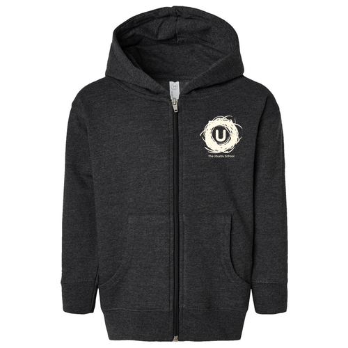 Toddler Rabbit Skins Full Zip Fleece Hoodie -- Vintage Smoke