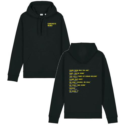 Stanley/Stella Unisex Drummer 2.0 Hooded Sweatshirt (Track List) -- Black