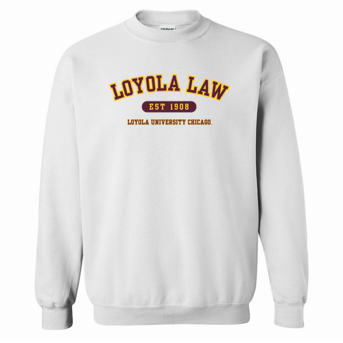 Loyola Law Crewneck Sweatshirt -- White