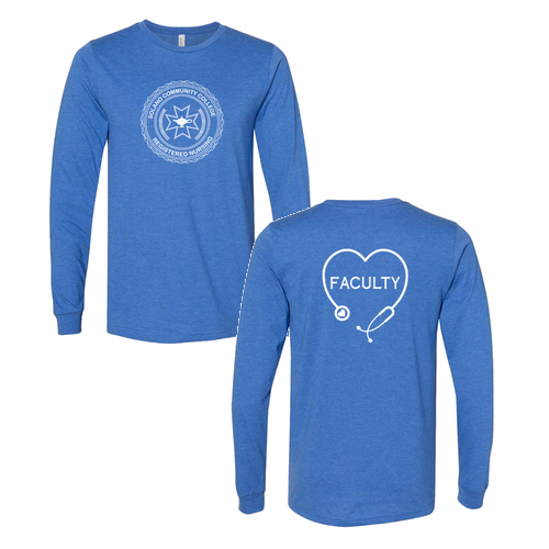 Faculty Bella+Canvas Unisex Heather Cvc Long Sleeve Tee- Heathers -- Heather True Royal