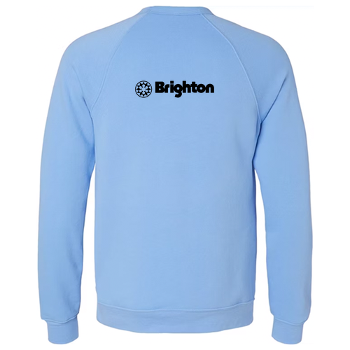 Brighton Logo 2 Black Ink -- Crewneck Sweatshirt Carolina Blue