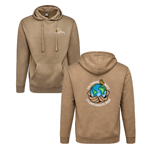 J America Unisex BTB Fleece Hooded Sweatshirt -- Desert