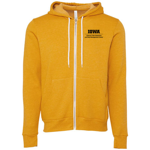 CTSDMC Bella Canvas Unisex Full-Zip Hooded Sweatshirt -- Heather Mustard