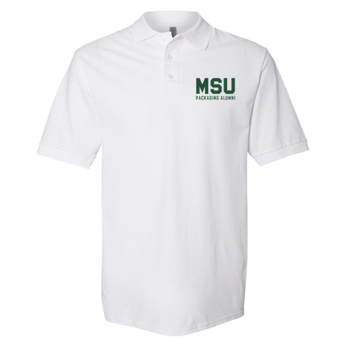 Jerzee 100% Ringspun Cotton Pique Polo -- White