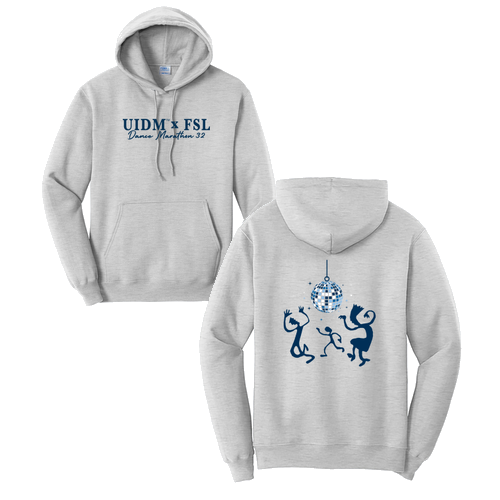Port and Company Core Fleece Pullover Hooded Sweatshirt -- Ash