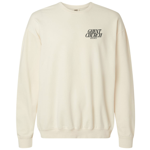 Comfort Colors Lightweight Adult Ringspun Crewneck Sweatshirt -- Ivory