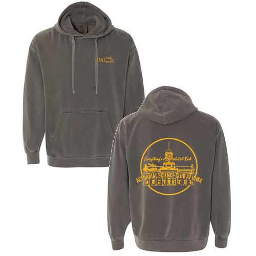 Comfort Colors Garment Dyed Hooded Pullover Sweatshirt -- Pepper