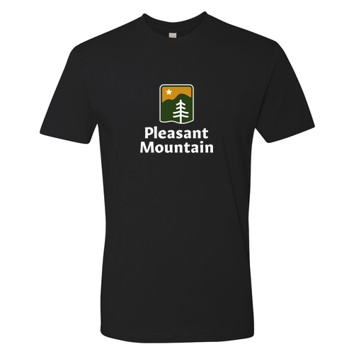 Pleasant Mountain Logo 1 Full color -- Short Sleeve Black