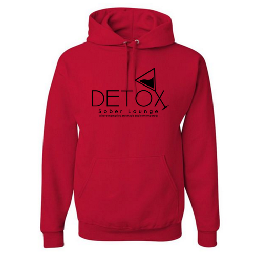 Detox Sober Lounge Hoodie -- True Red