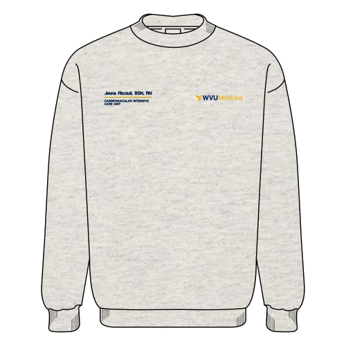 Embroidered District V.I.T. Fleece Crew -- Oatmeal Heather