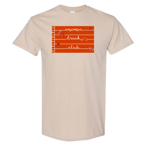 Wisconsin Track Club Runner T-shirt — Sand