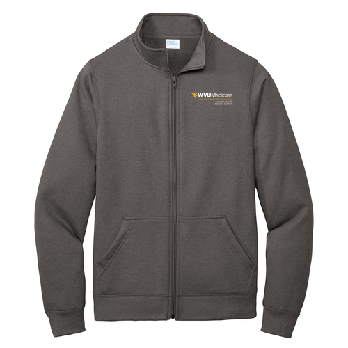 Port and Company Core Fleece Cadet Full-Zip Sweatshirt -- Charcoal