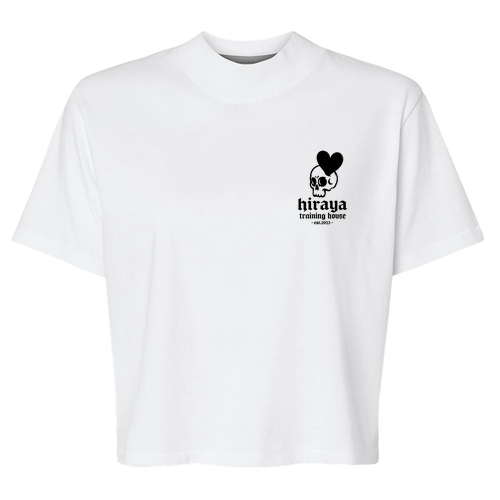 Love, Death, and Fitness Women's Boxy Crop -- Blended White