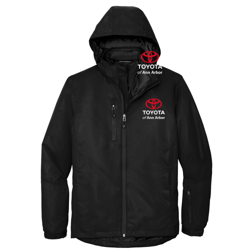 Port Authority Vortex Water Proof 3 in 1 Jacket -- Black/ Black, Toyota Logo