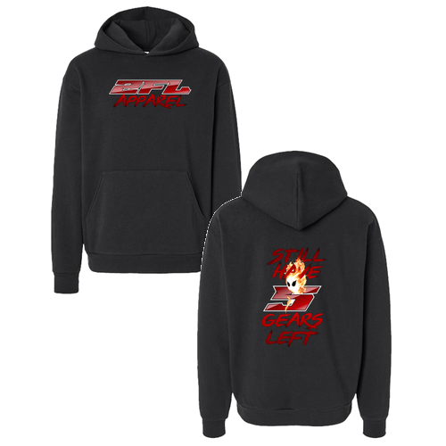 Independent Trading Co. Mainstreet Hooded Sweatshirt -- Black -- Red