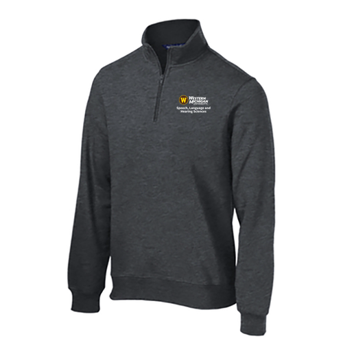 WMU SLHS Sport Tek Quarter Zip Sweatshirt -- Graphite Heather