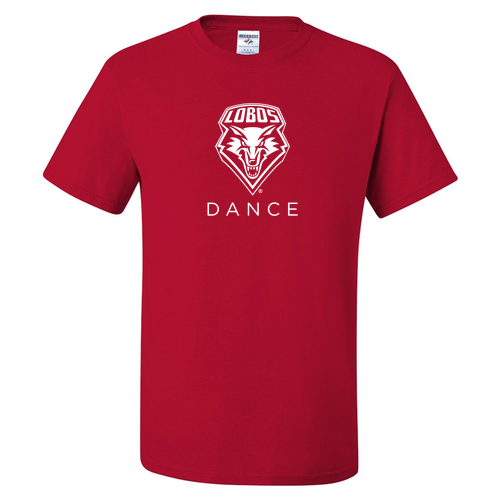 Jerzees Heavyweight 50/50 Adult T-Shirt -- True Red LOBOS Mascot