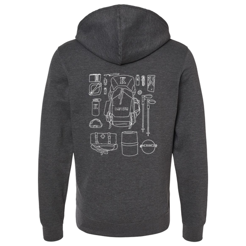 J America Unisex BTB Fleece Hooded Sweatshirt -- Charcoal Heather