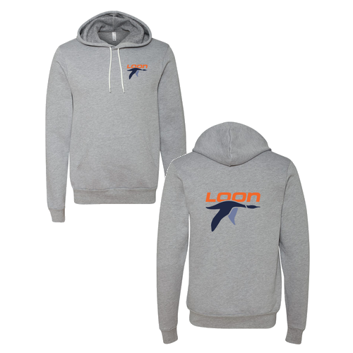 Loon Logo 2 Full color -- Pullover Hooded Sweatshirt Athletic Heather
