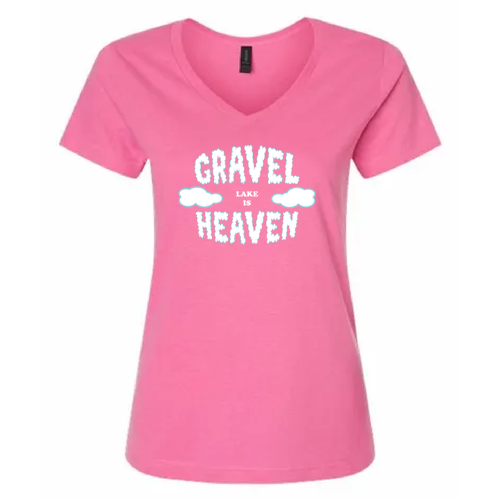 Gildan Ladies' SoftStyle® Fitted V-Neck T-Shirt -- Azalea