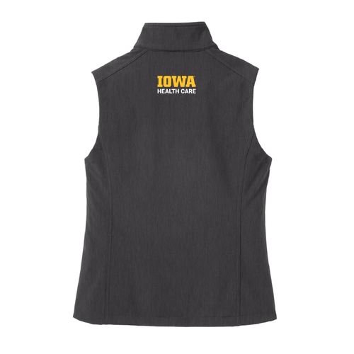 Port Authority Ladies Core Soft Shell Vest -- Black Charcoal Heather