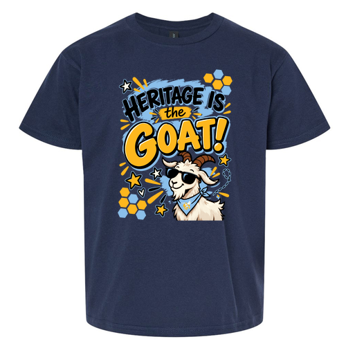 Gildan Youth Softstyle T-Shirt GOAT -- Navy