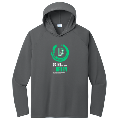 Port & Company Performance Pullover Hooded Tee -- Charcoal