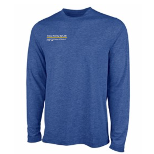 Charles River Men's Comfort-Core Long-Sleeve Crew -- Royal
