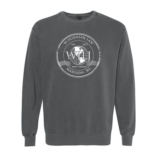 WILJ Globe Comfort Colors Adult Crewneck Sweatshirt -- Pepper