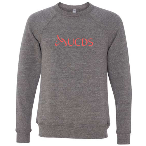 Coral Print Bella Canvas Unisex Sponge Fleece Raglan Sweatshirt -- Grey TriBlend