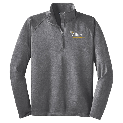 Embroidered Sport Tek Sport Wick Stretch Half Zip Pullover -- Charcoal Grey Heather