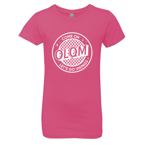 Next Level Girls Princess Crewneck Tee -- Hot Pink