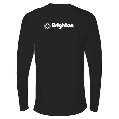Brighton Logo 2 White Ink -- Long Sleeve Black