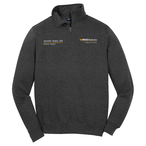 Sport Tek Quarter Zip Sweatshirt -- Graphite Heather