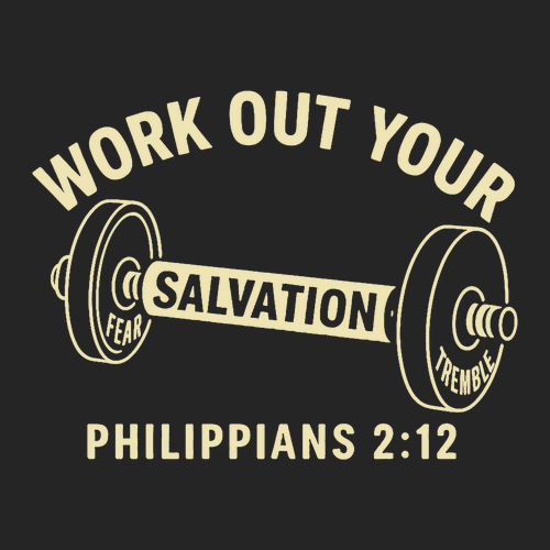 Work Out Your Salvation Crewneck Sweater -- Black