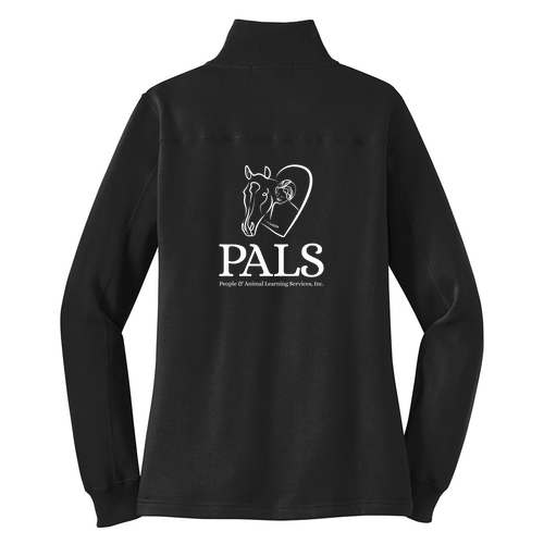 Sport Tek Ladies Quarter Zip Sweatshirt -- Black