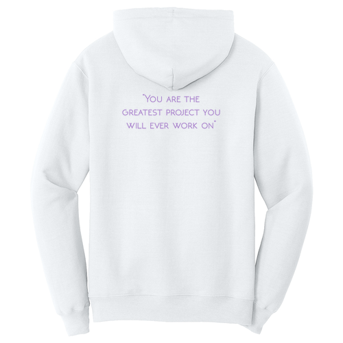 Port and Company Core Fleece Pullover Hooded Sweatshirt -- White