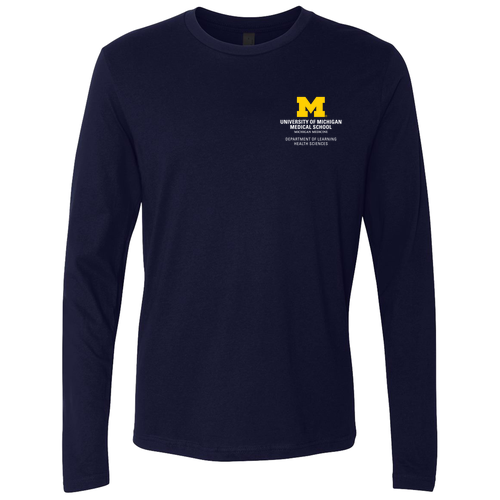 Mens/Unisex Next Level Apparel Fitted Long Sleeve Crew -- Midnight Navy