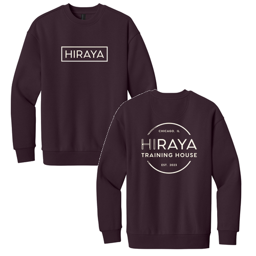 Hiraya Classic Logo Crewneck Sweatshirt -- Bordeaux