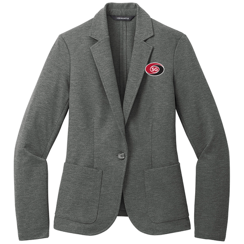 Mercer+Mettle Women's Relaxed Knit Blazer -- Storm Grey Heather