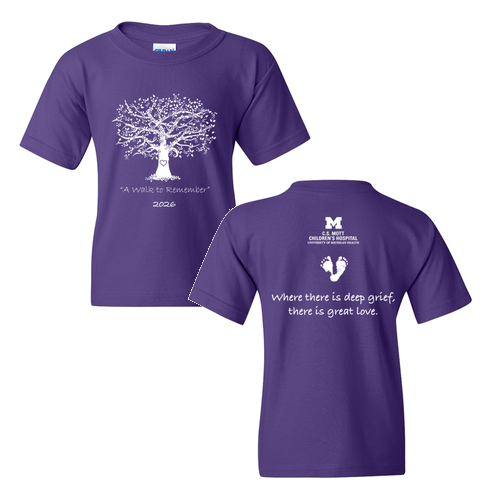 Youth Gildan Heavy Cotton Basic T-Shirt -- Purple
