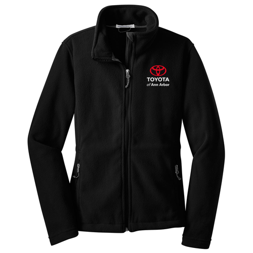 Ladies Port Authority Value Fleece Jacket -- Black, Toyota Logo