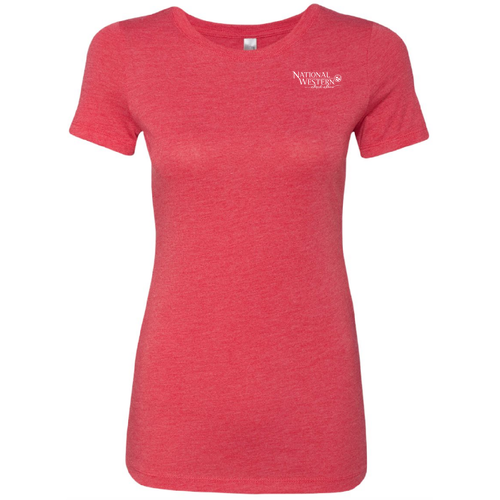Next Level Apparel Ladies Tri Blend Crew -- Vintage Red
