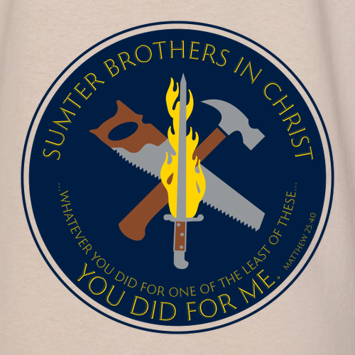 Gildan Cotton Sumter Brothers in Christ Sand Tee