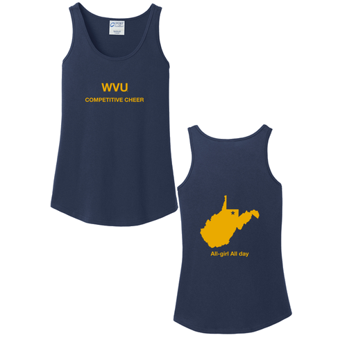 Design 2 Port and Company Ladies Core Cotton Tank Top -- Navy