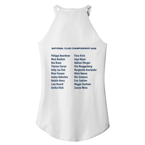 Ladies District Made Soft Perfect Tri Rocker Tank -- White, U14