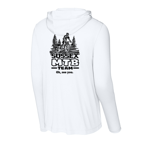 Sport-Tek Posi-UV Pro Long Sleeve Hoodie MTB -- White