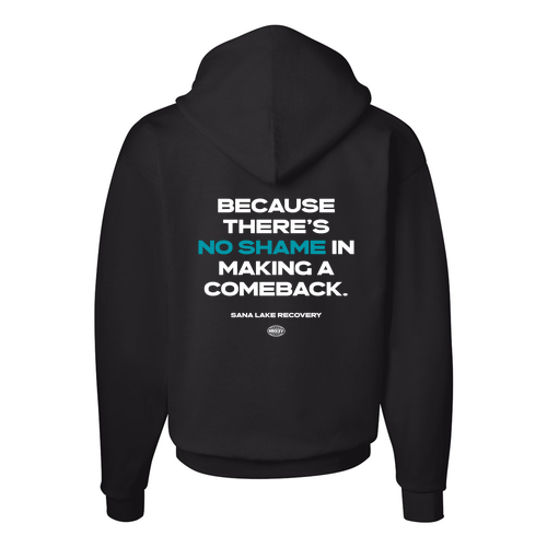 Hanes 7.8 Oz., 50/50 Comfort Blend Fleece Pullover Hood Adult -- Black