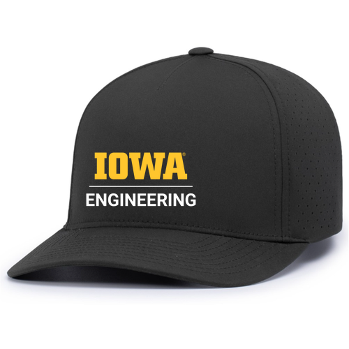 Pacific Headwear Weekender Perforated Snapback Cap -- Black