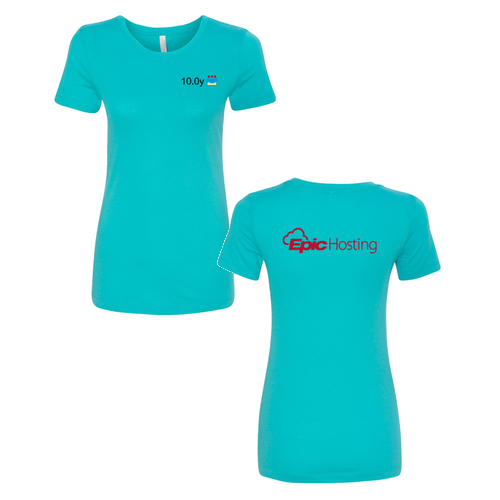 Next Level Ladies Ideal Crew Tee -- Tahiti Blue